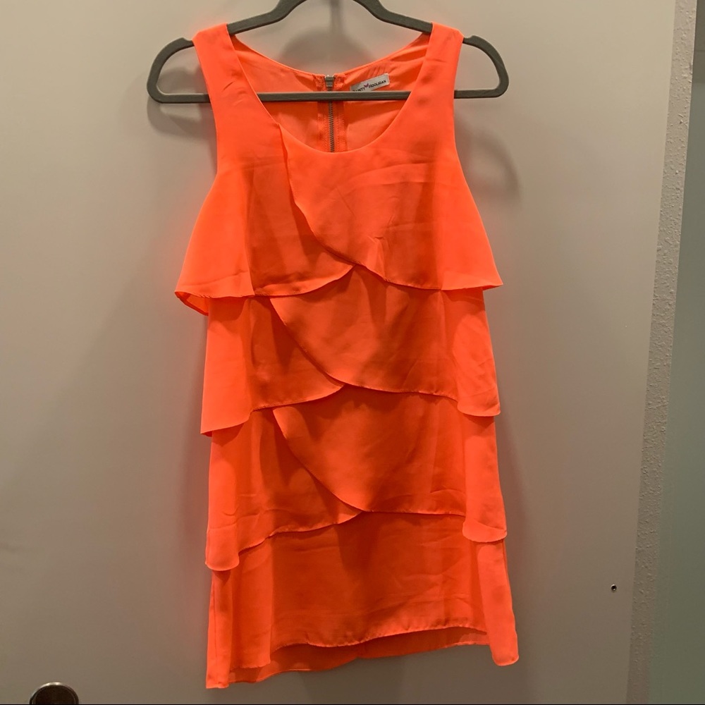 Dainty Hooligan bright orange scallop dress